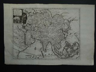 1729 Atlas Pieter Van Der Aa Map Asia - L 