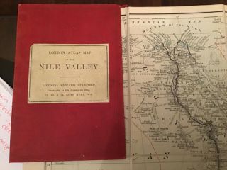 Edward Stanford London Atlas Map Of The Nile Valley Rare