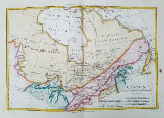 1787 BONNE & DESMAREST - rare map of NORTH AMERICA,  CANADA,  QUEBEC,  GREAT LAKES 2