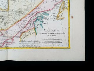 1787 BONNE & DESMAREST - rare map of NORTH AMERICA,  CANADA,  QUEBEC,  GREAT LAKES 3