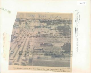 1965 Press Photo Aerial Flagler Street Scene 1960s Miami Florida 2