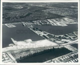 1967 Press Photo Aerial Sky Lake 1960s North Miami Florida