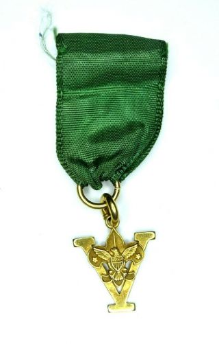 Unknown Vintage Boy Scout Bsa Medal Marked 1/20 10k Gf Rare Variety? Error?