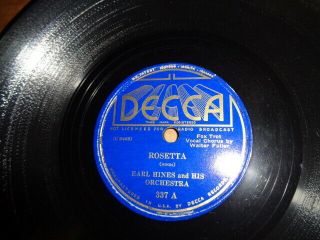 1934 Decca Sunburst Jazz 78/earl Hines And His Orchestra/e