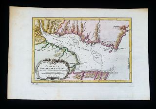 1747 Bellin - Rare Map South America,  La Plata,  Argentina,  Buenos Aires,  Urugay