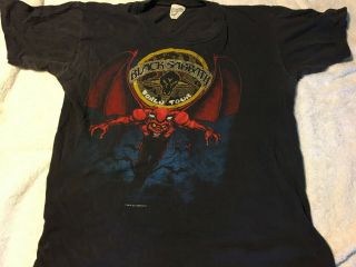 Vintage Black Sabbath T Shirt World Tour Mob Rules Tour 1981