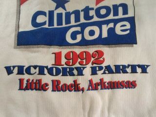 Clinton Gore Victory Party Vtg 1992 Sweatshirt Sz XL Rare VHTF Fat Lady Sang 3