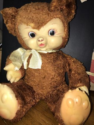 Vintage RUSHTON Rubber Face Chubby Tubby Brown Bear 14 