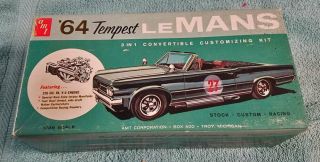 57 Year Old Amt - 1964 Pontiac Tempest Lemans Convertible 3in1 Kit 100 & Unbuilt