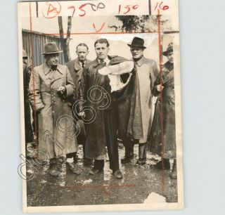 Wwii Press Photo German Scientists Captured Von Braun Dornberger Lindberg 1945