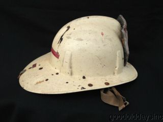 Vtg Chicago Fire Department Helmet CFD 1st Deputy Chief Fire Marshal Leather 2