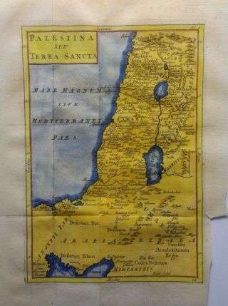 Antique Map Of Palestine And The Holy Land By Christoph Cellarius 1764