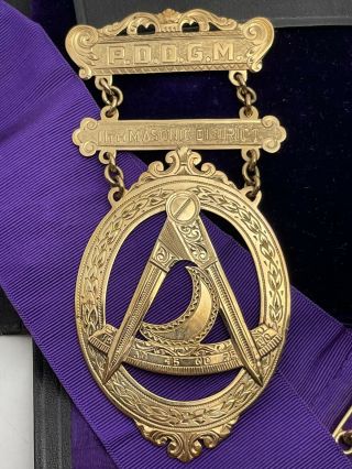 1925 14K Masonic Past Master Medal Pin St.  Matthew’s,  Andover,  MA 27grams 2