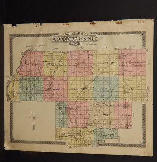 Illinois Woodford County Map,  1912 O1 98