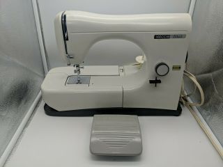 Vintage Necchi Lydia 3 Type 544 Sewing Machine Italy W/ Pedal,  Case,  Accessories