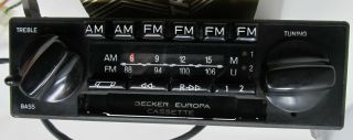 Vintage Becker Europa Cassette Am/fm Radio