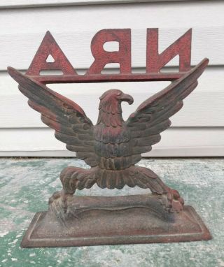 Vintage 1930s NRA Cast Iron Eagle Statue Store Display National Recovery Act FDR 2