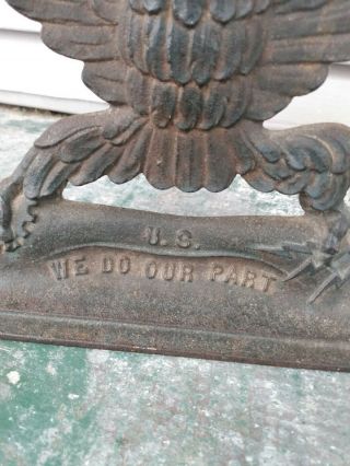 Vintage 1930s NRA Cast Iron Eagle Statue Store Display National Recovery Act FDR 3