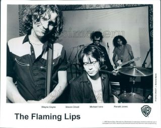 1995 Press Photo Rock Band The Flaming Lips With Instruments 1990s Wayne Coyne