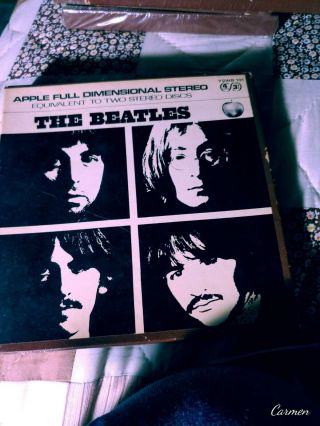Vintage The Beatles White Album Reel To Reel Music Tape Y2wb - 101 4 Track Ips 334