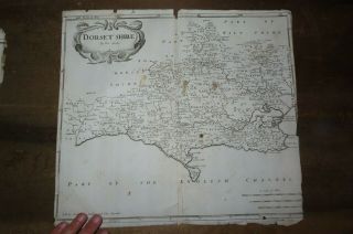 1695 Robert Morden Map Of Dorsetshire Dorchester Weymouth Poole Dorset