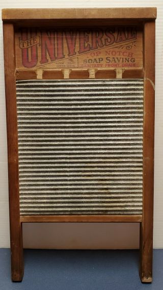 Antique Vintage National Washboard Co.  No 134 Chicago Memphis The Universal