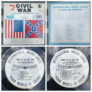 Civil War Songs Records North & South Albums 33rpm Vinyls Lp