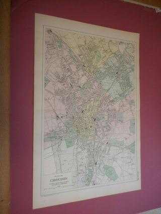 100 Large Scale Plan Of Croydon Map By Bacon C1904 Railways