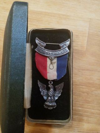 1920 - 1930 Rare Vintage Boy Scouts Of America Robbins Eagle Scout Medal,  Scouting