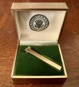 14k Solid Gold President Lyndon B.  Johnson Presidential Seal White House Tie Bar