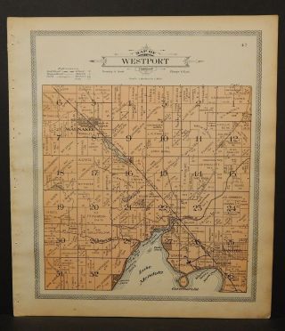 Wisconsin Dane County Map Westport Or Windsor Township 1911 L26 11