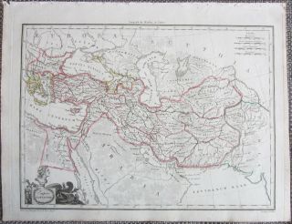 Malte - Brun: Decorative Map Middle East Empire Of Alexander - 1812