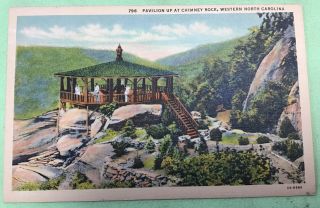 Vintage Postcard North Carolina Chimney Rock Pavilion