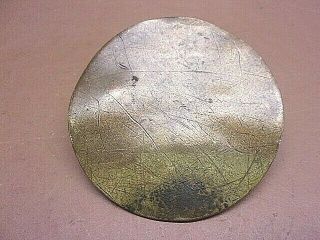 Early Hand Forged Round Copper Belt Buckle 2 1/4 " Diameter Well Piece
