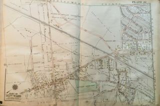 1927 Somerton Philadelphia Pa Forest Hills & William Penn Cemetery Atlas Map
