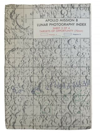 Nasa Apollo 8 Lunar Photography Index 1969 Sheet 3 Of 4 Targets Of Opportunity