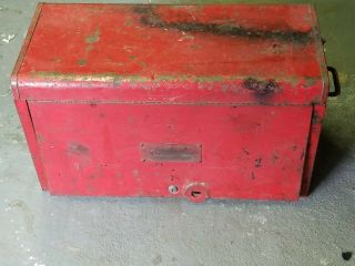 Vintage Cornwell Toolbox Antique Heavy Duty Metal 8 Drawer Mobile With Handles 2