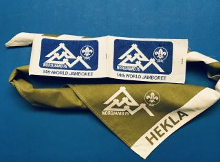 1975’s World Scout Jamboree Official Participant Patch Subcamp Hekla Neckerchief