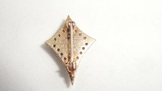 1941 KAPPA ALPHA THETA Sorority 10K Gold Diamond Pearls Pin Beta Sigma Chapter 2