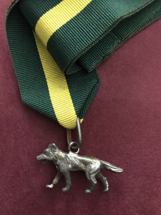 1950’s British Boy Scout Silver Wolf Award With Box