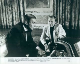 1983 Press Photo Sean Connery Klaus Maria Branduer Never Say Never James Bond