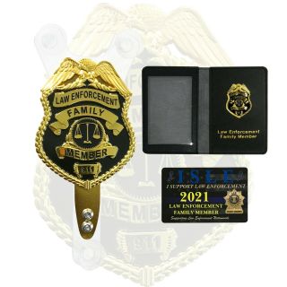 Official Isupportle Family Member Edition Shield Plus Leather Wallet Mini Badge
