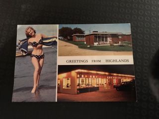 Vintage Postcard - Greetings From Highlands - Multi Picture - T1