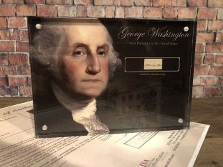 George Washington Signed Handwritten Word Jsa Loa Authentic History Gift “mom”