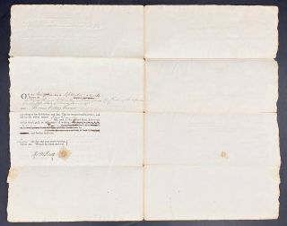 1788 Thomas Mckean Declaration Of Independence Signer Pennsylvania Land Grant