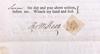 1788 Thomas McKean Declaration Of Independence Signer Pennsylvania Land Grant 4