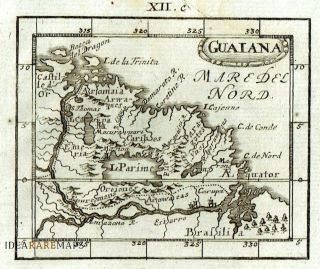 1692 Guyana South America - Georgetown - Antique Map By J.  Muller