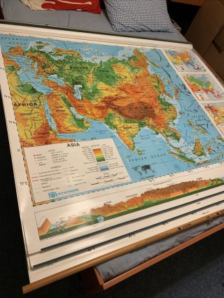 Nystrom Asia Africa Middle East Pulldown Classroom Map 1sr4