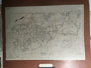 Antique Hand - Drawn 1957 Map Of Stoneham,  Massachusetts