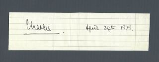 Prince Charles Signed Hotel Ledger 1979,  Jsa Loa,  Charles,  Prince Of Wales